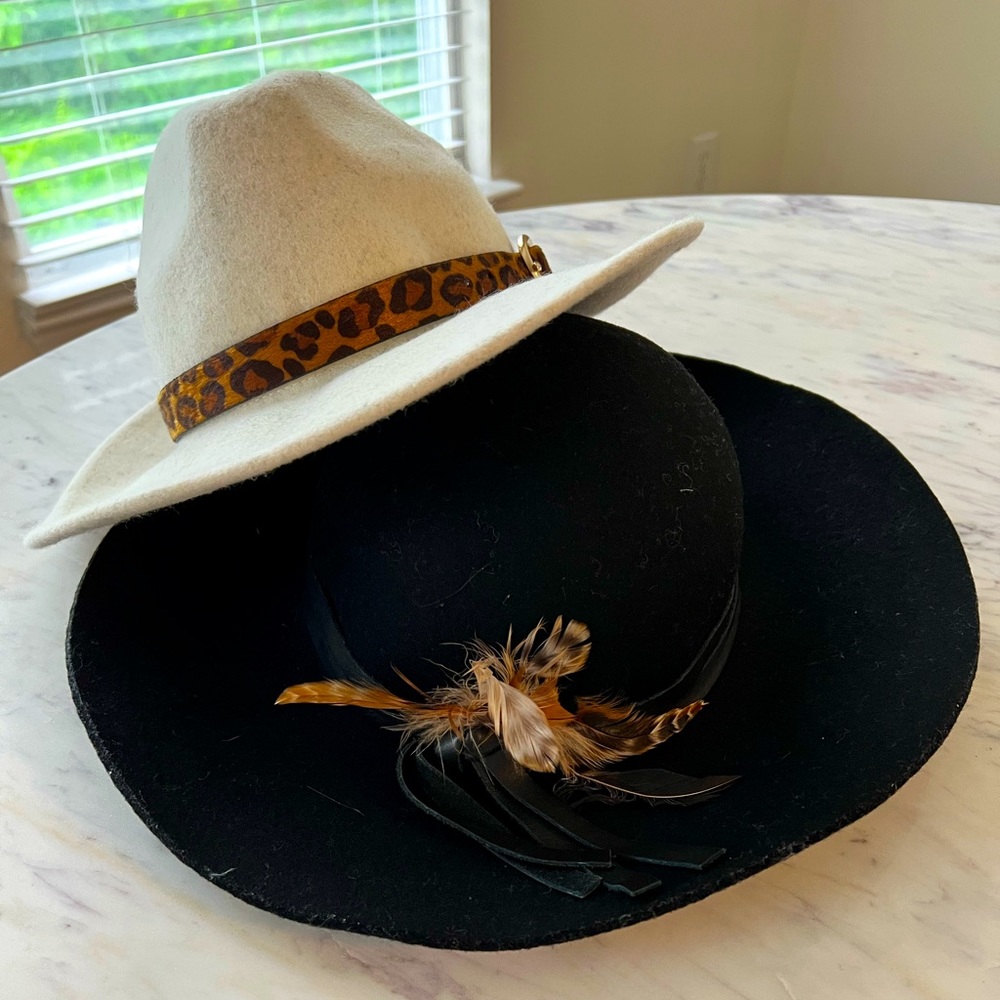 Two 100% wool hats
